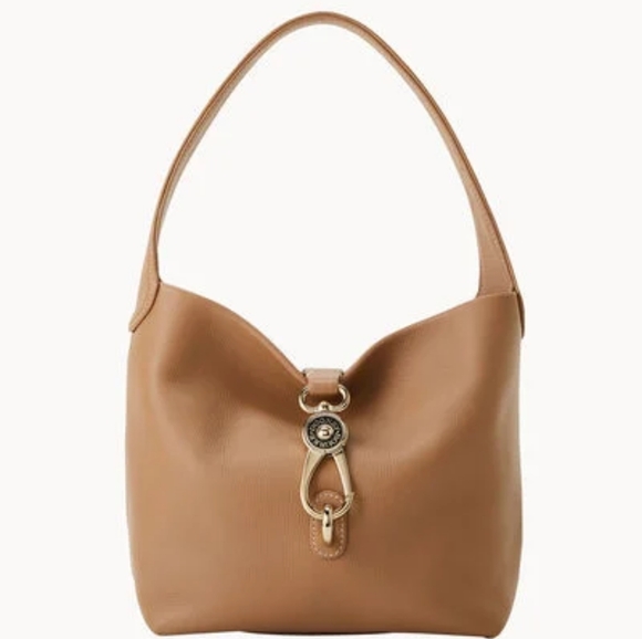 New! Dooney & Bourke Sorrento Logo Lock Sac Color Camel